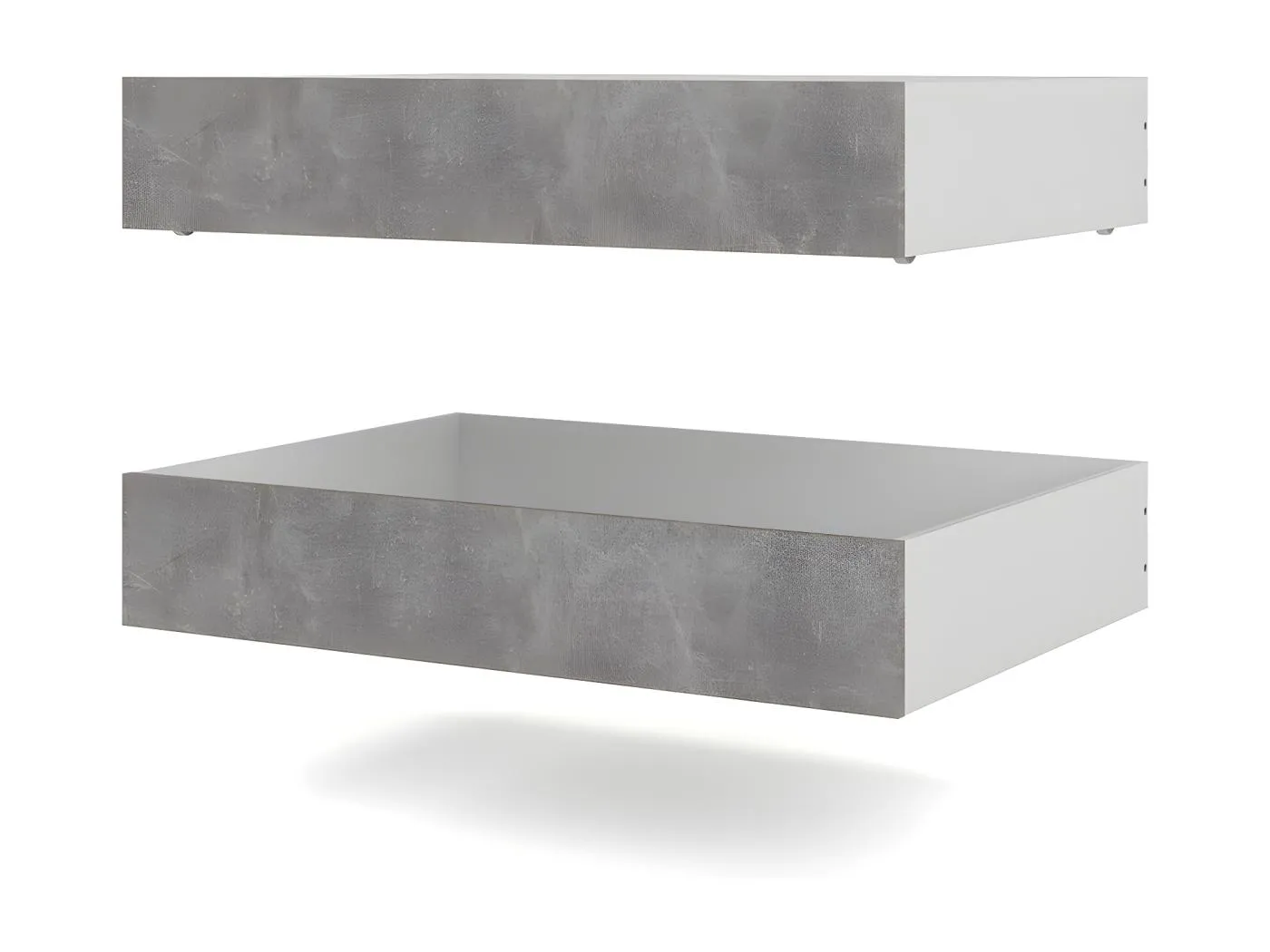 Nada Bett 2 Bettschubladen breite 94 cm, beton dekor.