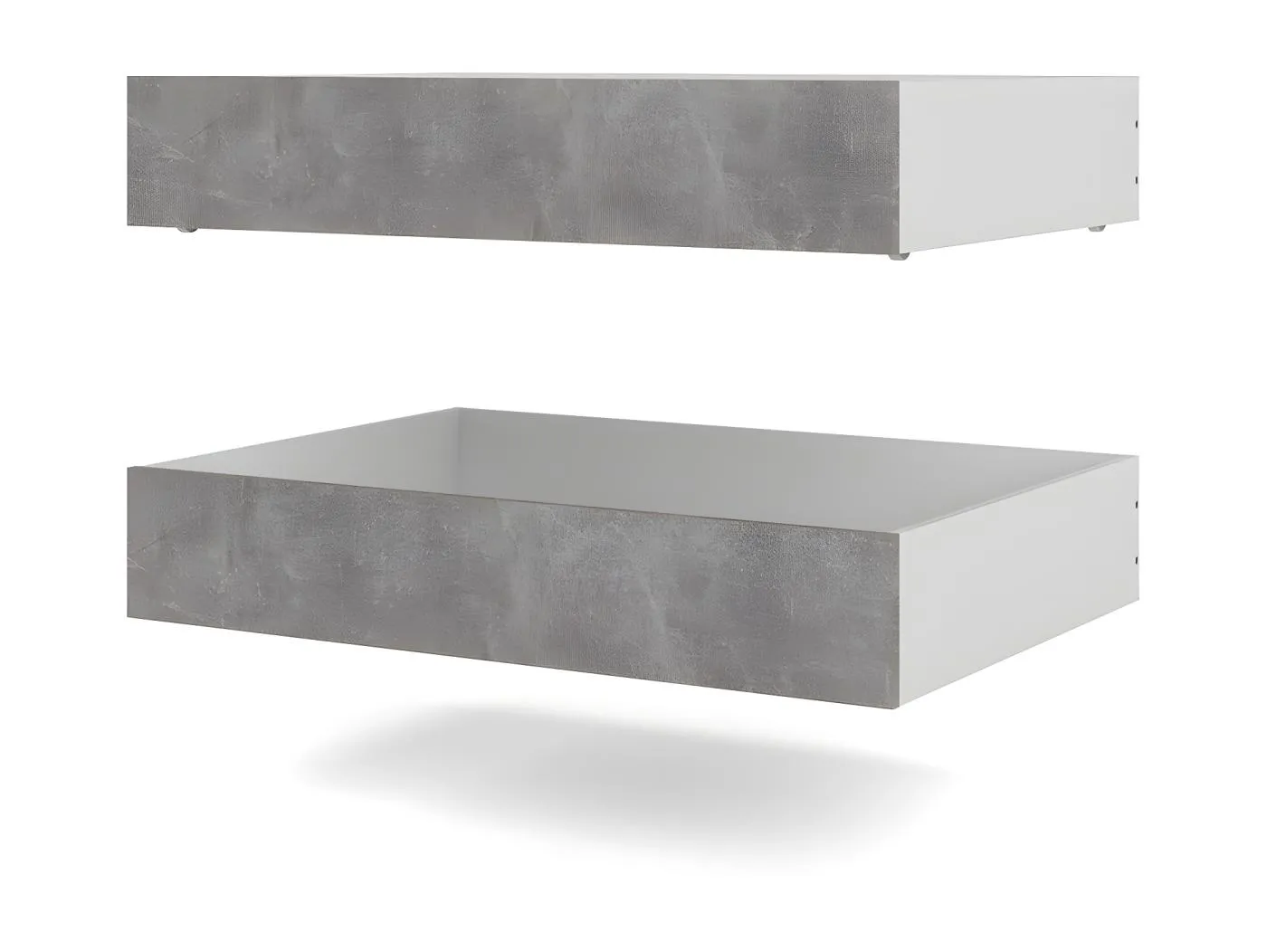 Nada Bett 2 Bettschubladen breite 99 cm, beton dekor.