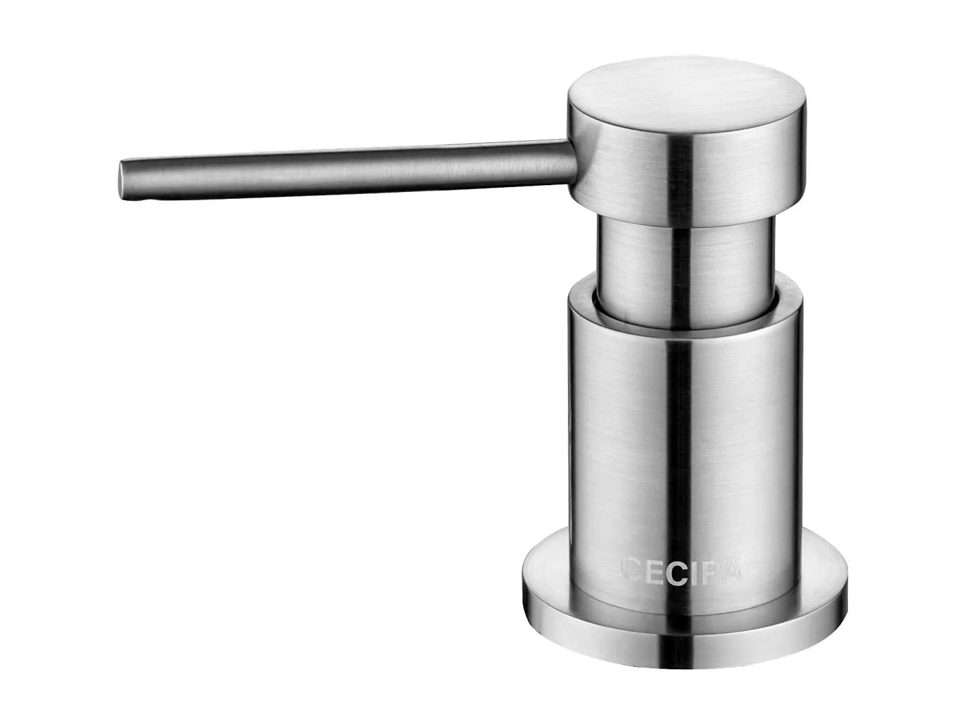 Cecipa max Seifenspender mit 300-ml-Behälter + 1,25 m Silikon-Verlängerungsschlauch – Seifenspender für die Küchenspüle, EU-Modell