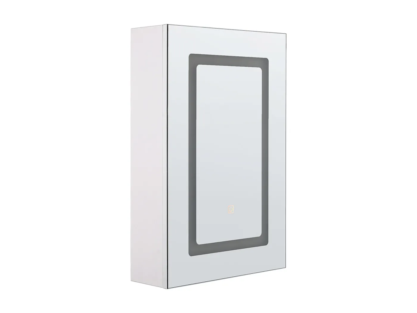 Moderner Bad-Spiegelschrank 40x60 cm 1 türig mit LED Beleuchtung weiß Condor