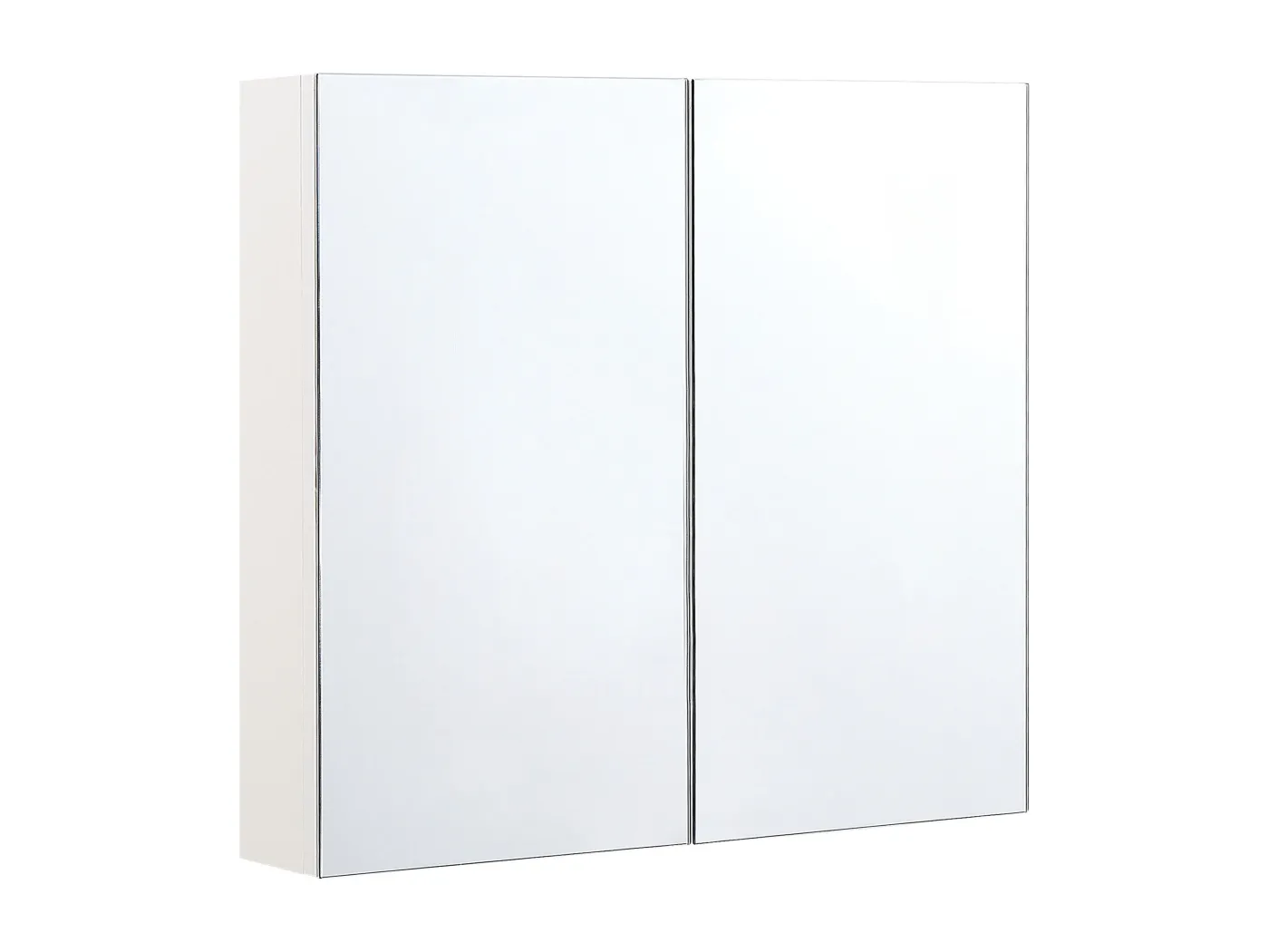 Moderner Bad Spiegelschrank weiß rechteckig 80x70 cm 1 türig Navarra