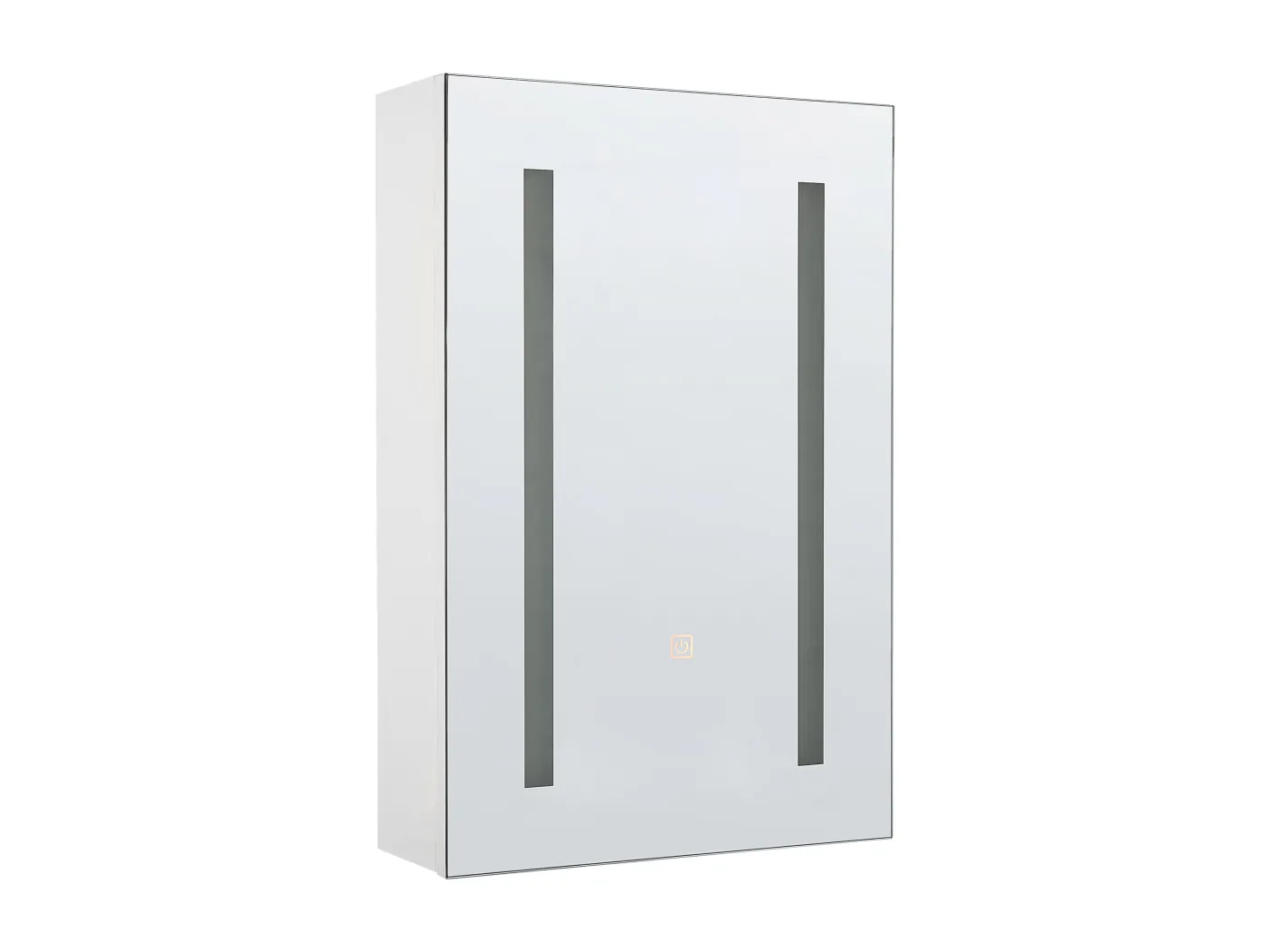 Moderner Bad-Spiegelschrank 40x60 cm 1 türig mit LED Beleuchtung weiß Cameron