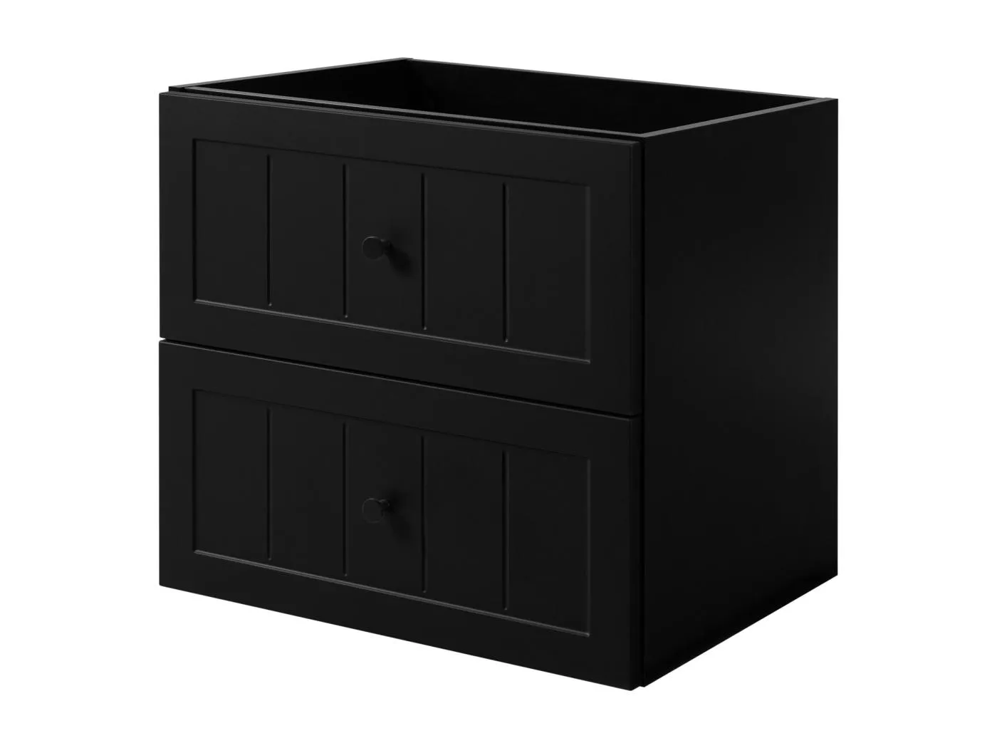 Waschtischunterschrank im klassischen Stil, schwarz, 60 x 57 x 46 cm