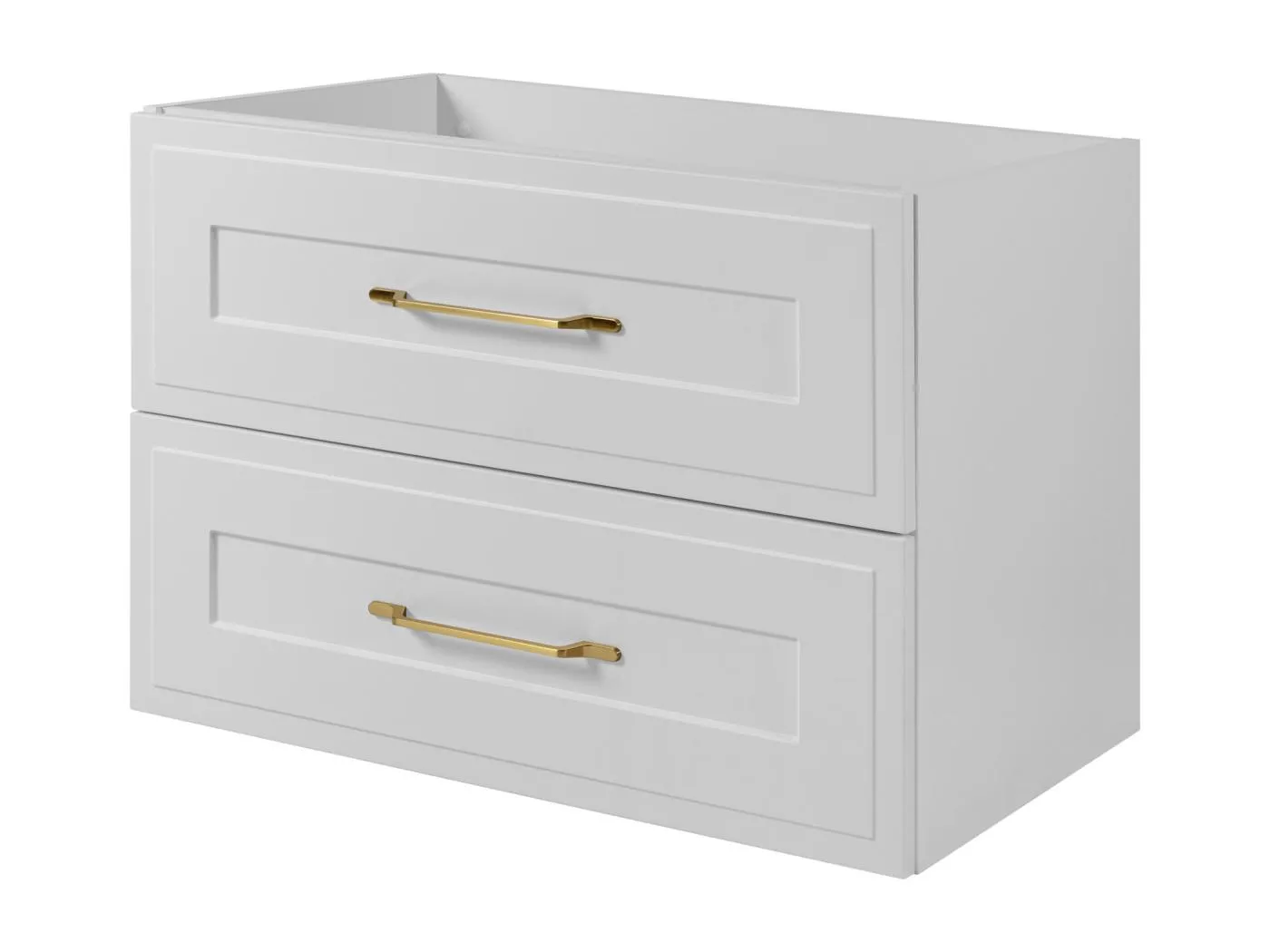 Waschtischunterschrank im klassischen Stil, weiß, 80 x 57 x 46 cm