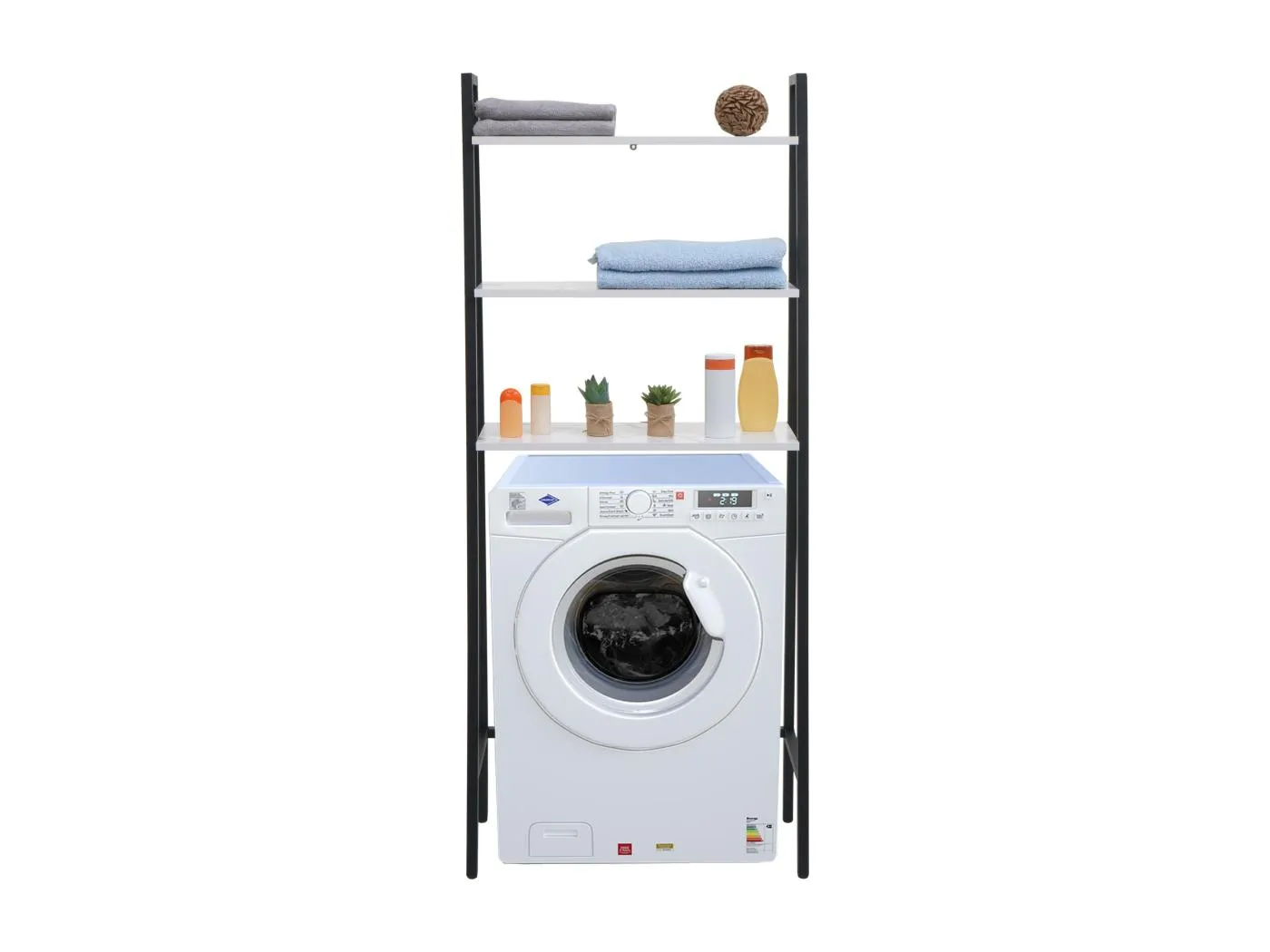 Standregal MCW-K82, Marmor-Optik weiß