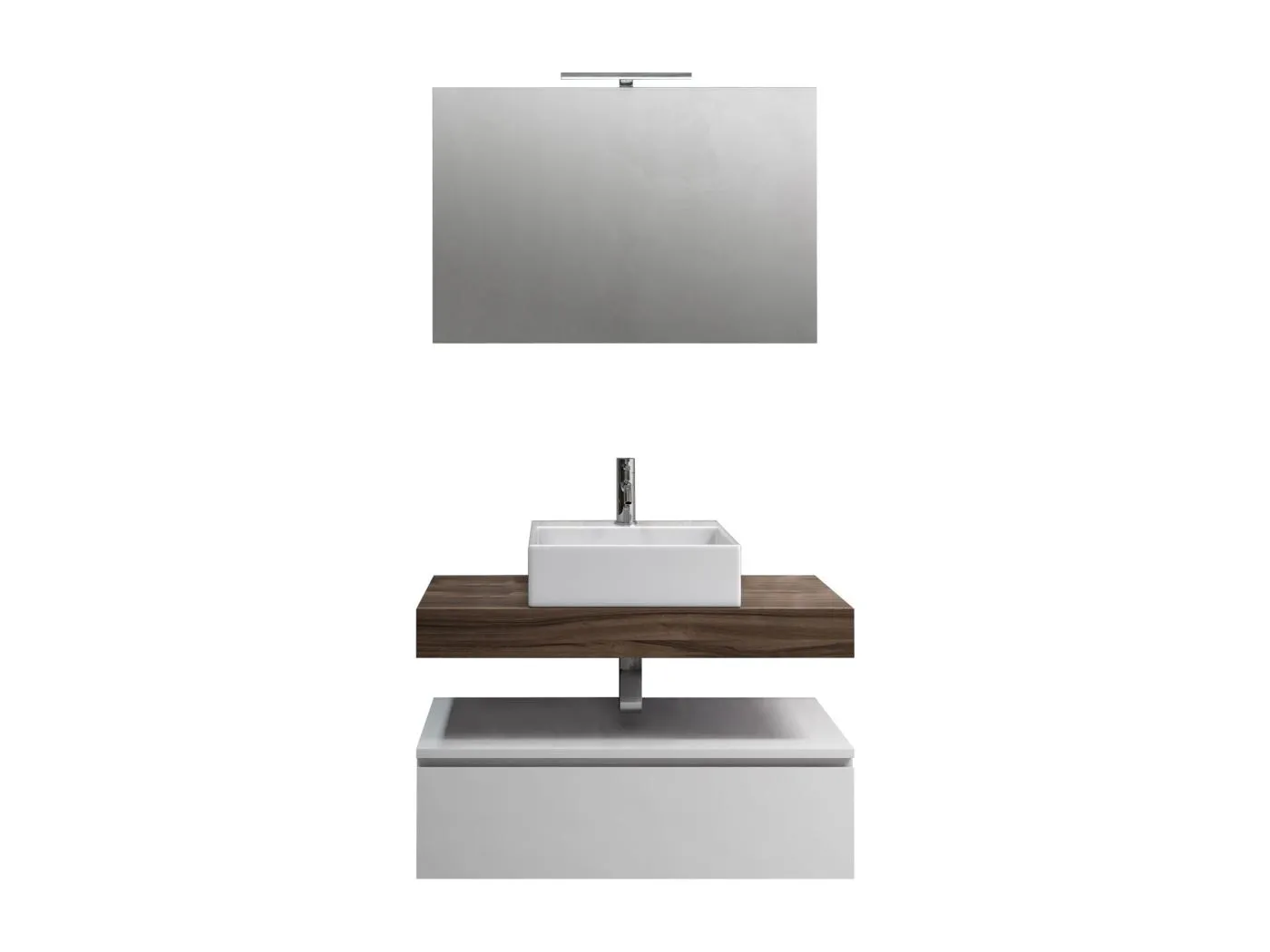 Zusammensetzung 5 Stücke ASTRA Walnuss / Weiß