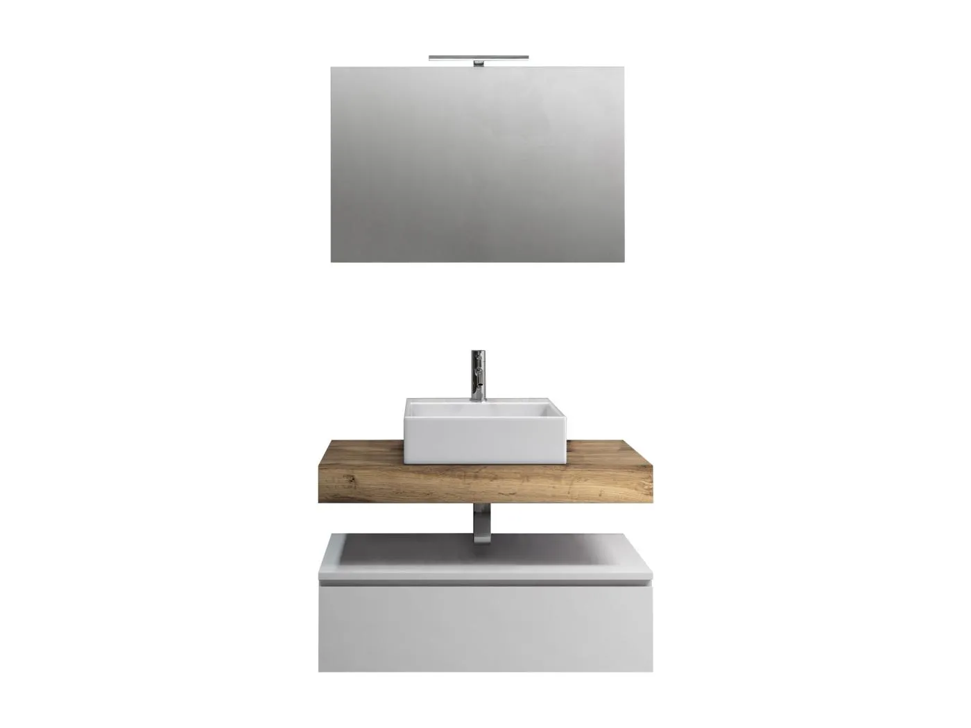 Zusammensetzung 5 Stücke ASTRA Eiche / Weiß