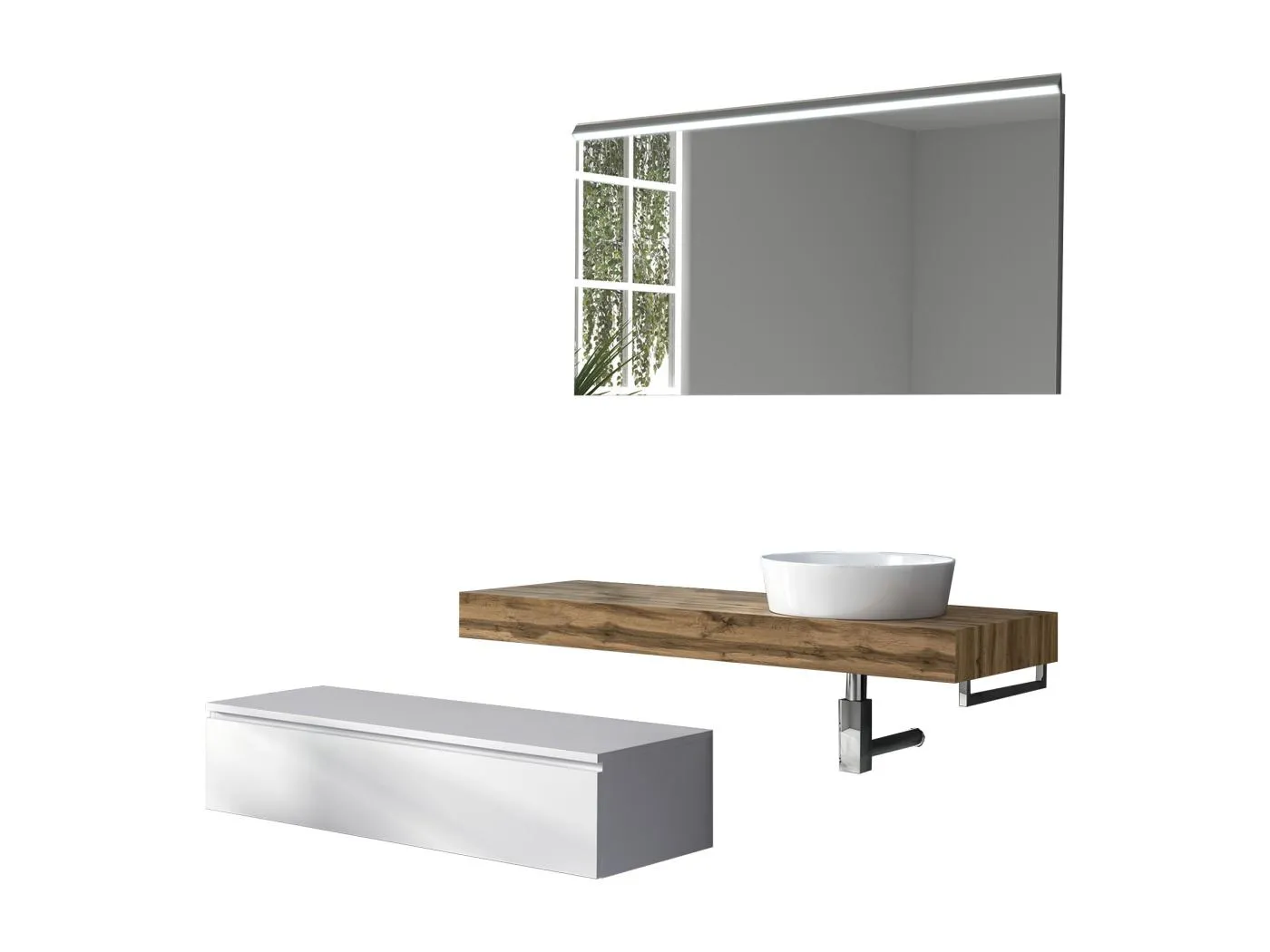 Zusammensetzung 5 Stücke ASTRA Eiche Honig / Weiß