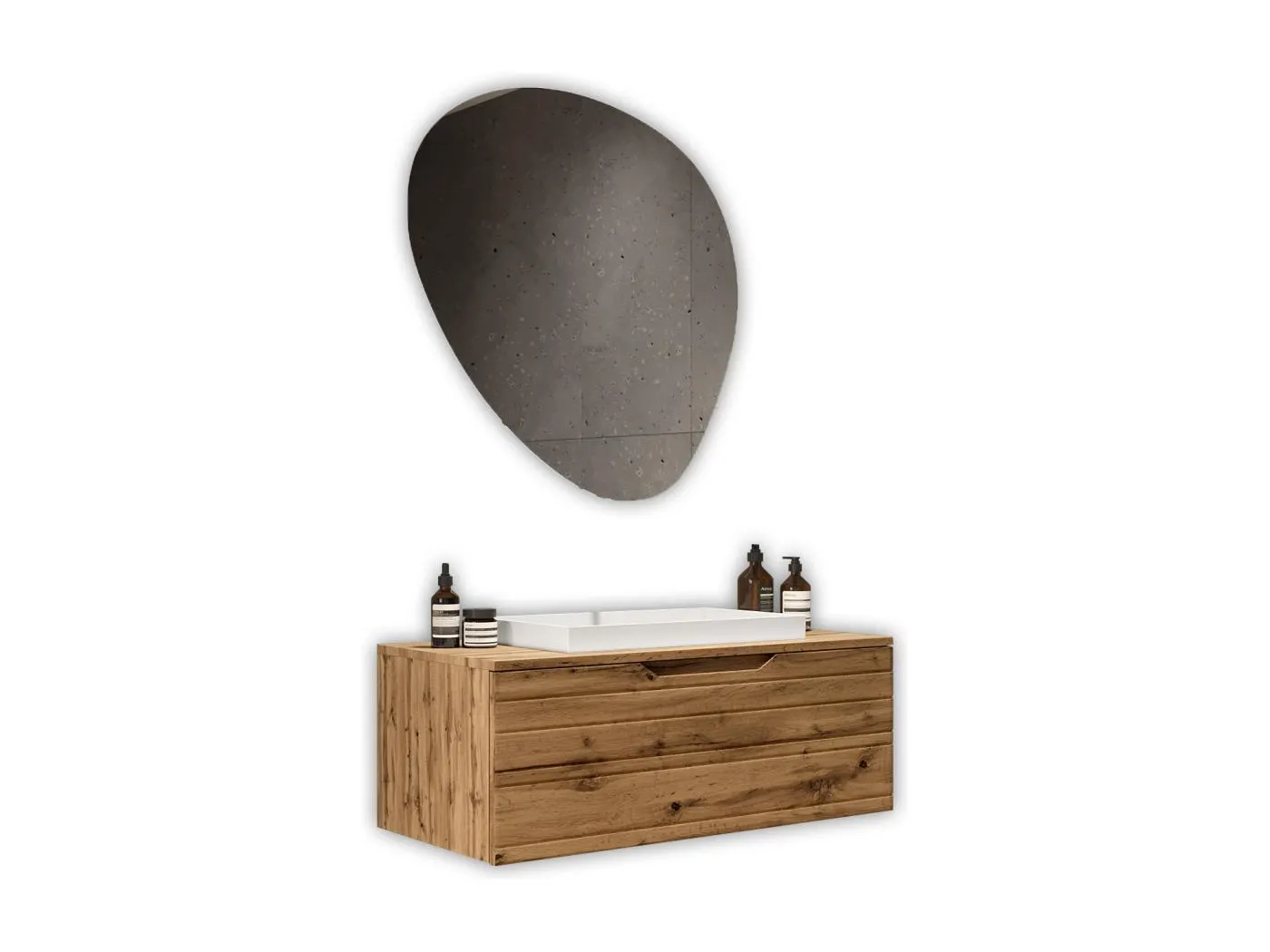 3-teiliges Set SOLMIRA eiche