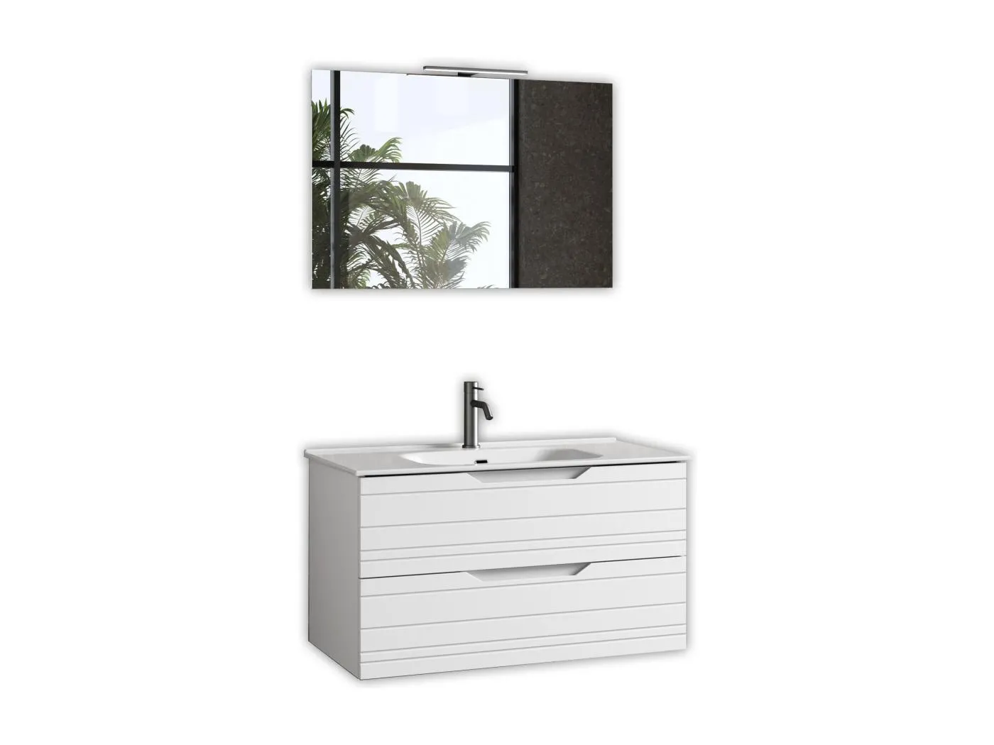 4-teiliges Set SOLMIRA mattweiß