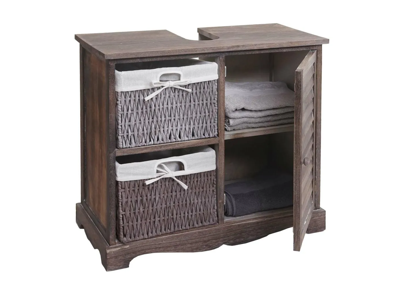 Waschbeckenunterschrank MCW-H20, Shabby braun