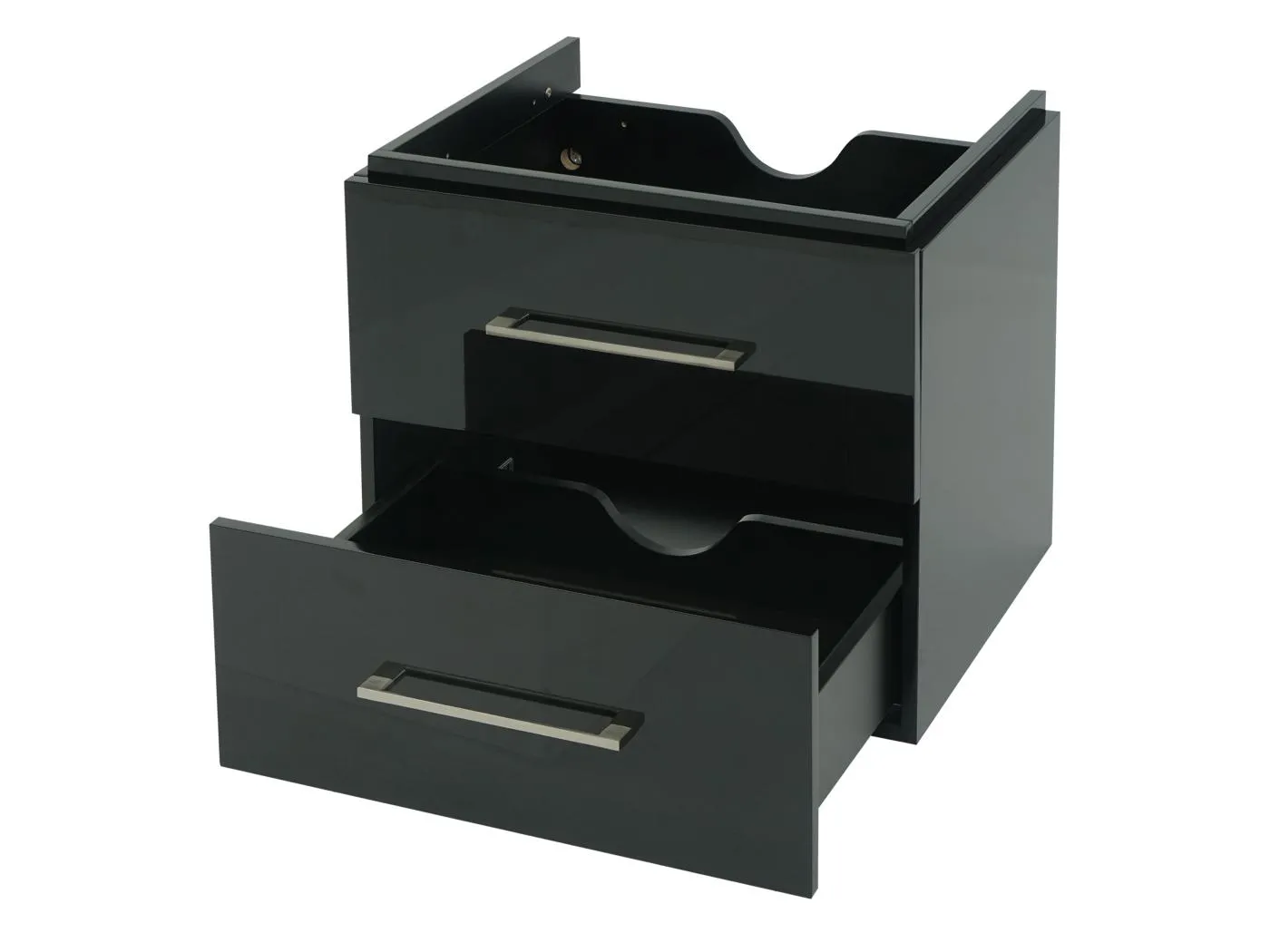 Premium Waschbeckenunterschrank MCW-D16, Schwarz