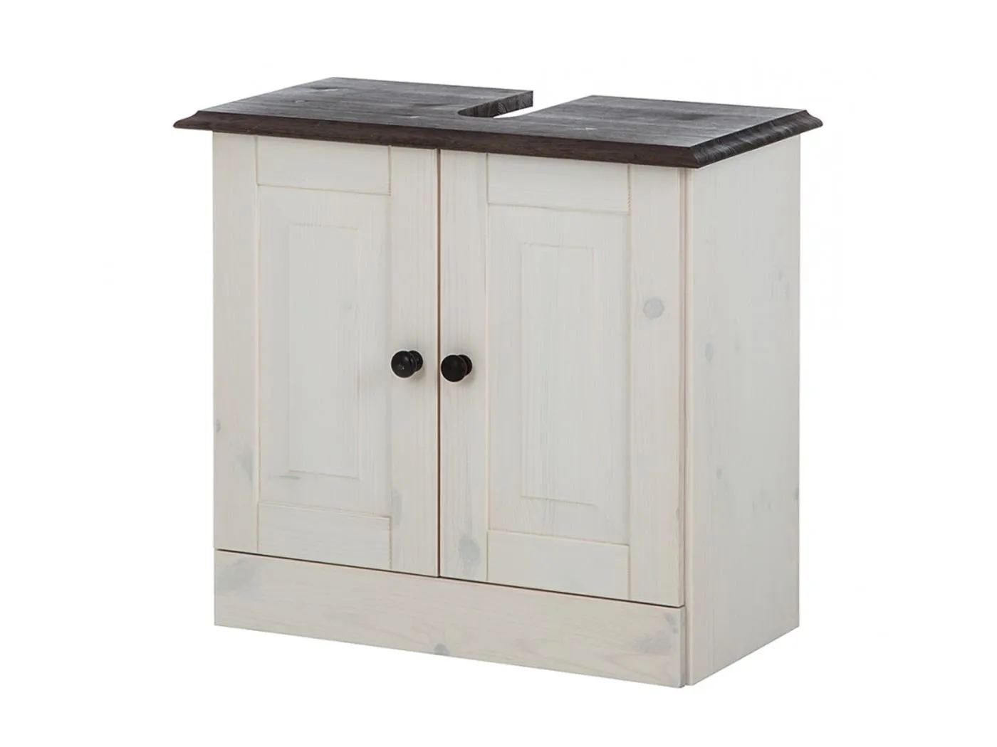 Cornelia | Bad-Waschtischschrank, 2-türig, weiß lackierte Kiefer
