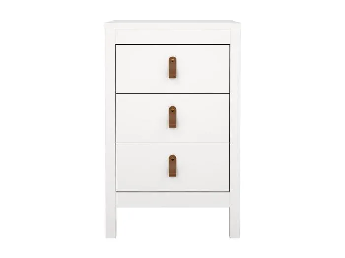 Madrid Nachttisch 3 Schubladen weiß.