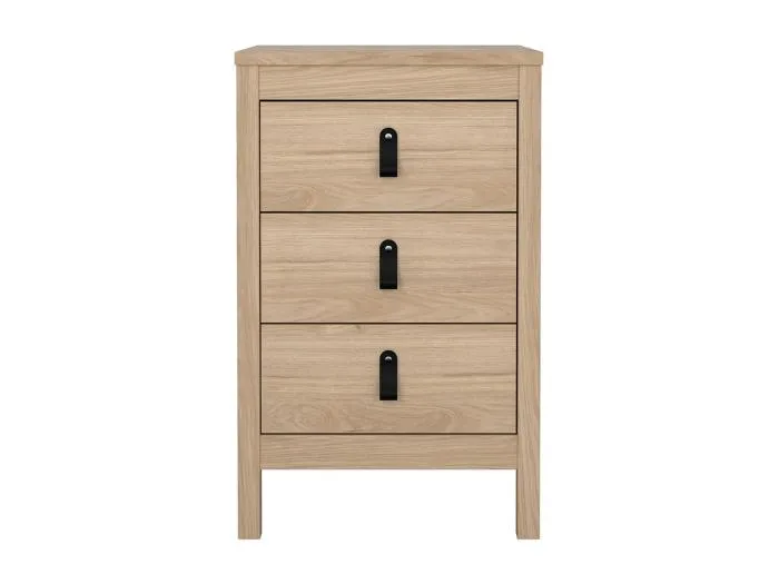 Madrid Nachttisch 3 Schubladen Eichen-Dekor.