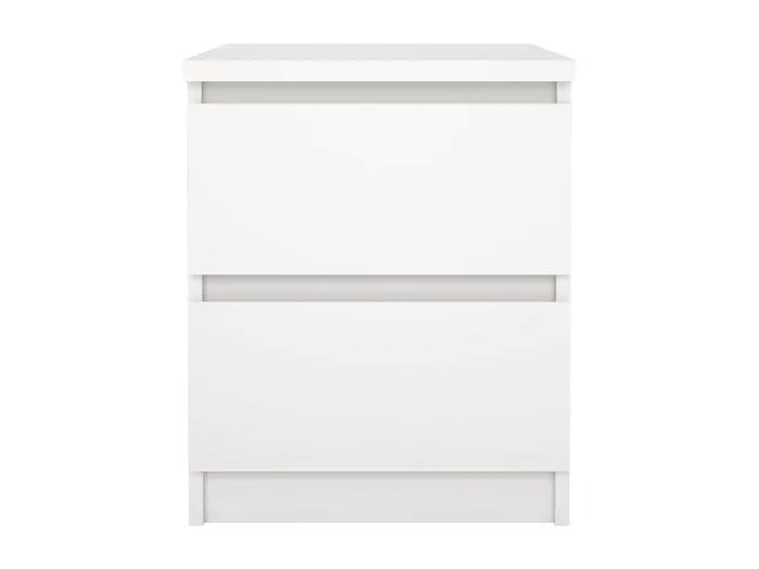 Naia Nachttisch 2 Schubladen weiß.