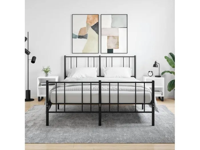 2er-Set Nachttische Nachtschrank Hochglanz-Weiß 40x30x50 cm Holzwerkstoff -RN72320