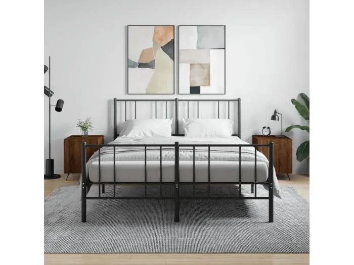 2er-Set Nachttische Nachtschrank Braun Eichen-Optik 40x40x50 cm Holzwerkstoff -RN35120