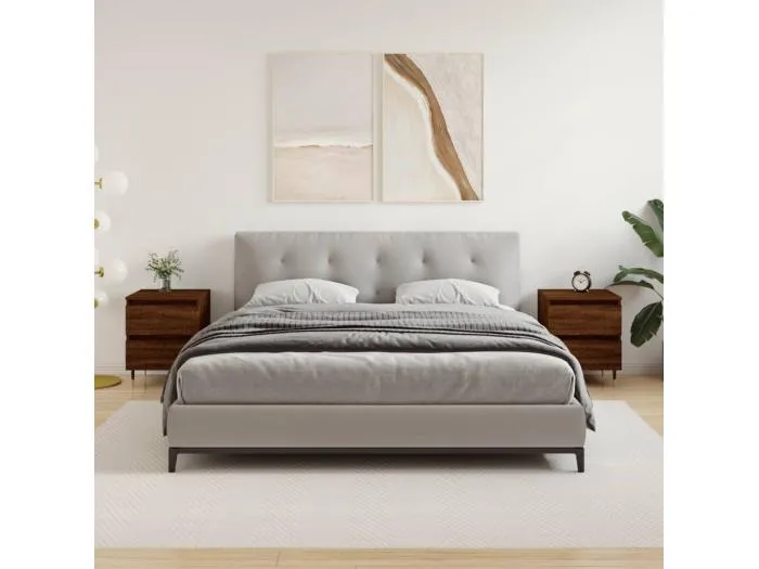 2er-Set Nachttische Nachtschrank Braun Eichen-Optik 40x35x50 cm Holzwerkstoff -RN75925