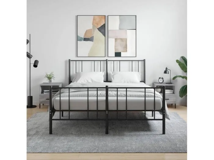 2er-Set Nachttische Nachtschrank Grau Sonoma 40x35x47,5 cm Holzwerkstoff -RN49201