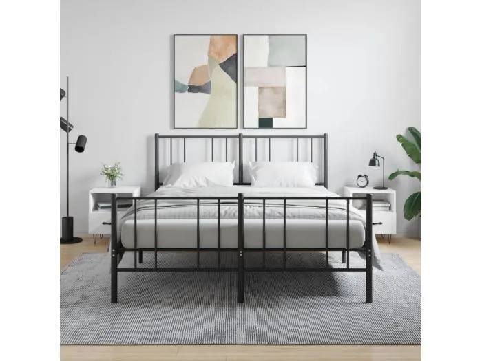 2er-Set Nachttische Nachtschrank Hochglanz-Weiß 40x35x47,5 cm Holzwerkstoff -RN14091