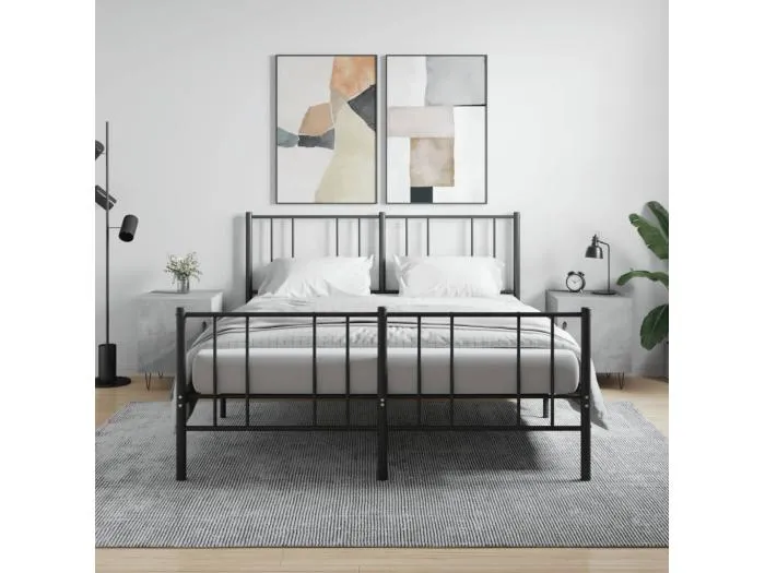 2er-Set Nachttische Nachtschrank Betongrau 40x40x50 cm Holzwerkstoff -RN78889