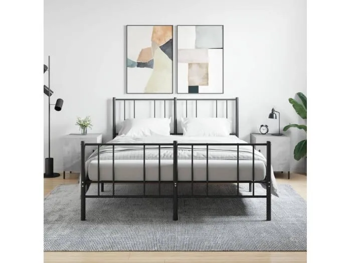 2er-Set Nachttische Nachtschrank Betongrau 40x40x50 cm Holzwerkstoff -RN35809