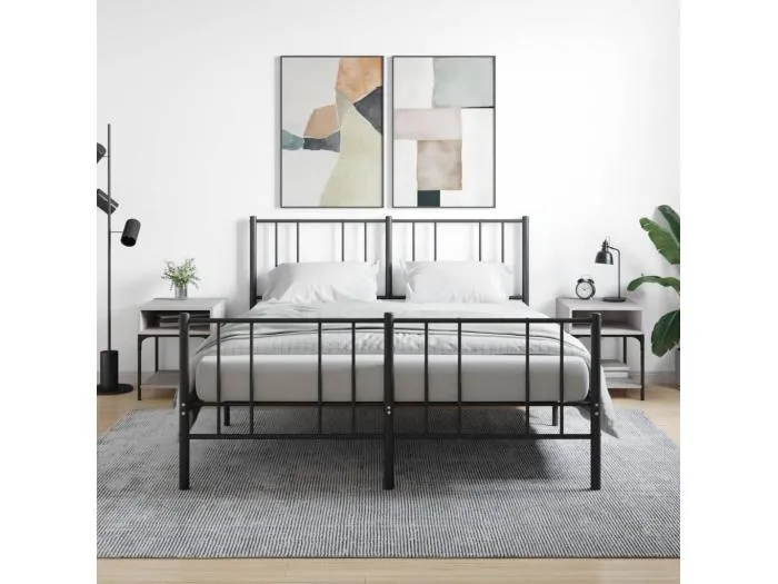 2er-Set Nachttische Nachtschrank Grau Sonoma 40x41x50 cm Holzwerkstoff -RN80668