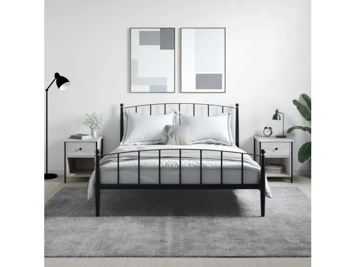 2er-Set Nachttische Nachtschrank Grau Sonoma 40x42x50 cm Holzwerkstoff -RN71168