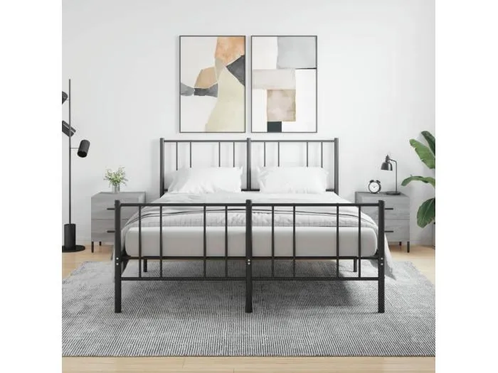 2er-Set Nachttische Nachtschrank Grau Sonoma 40x35x47,5 cm Holzwerkstoff -RN21891