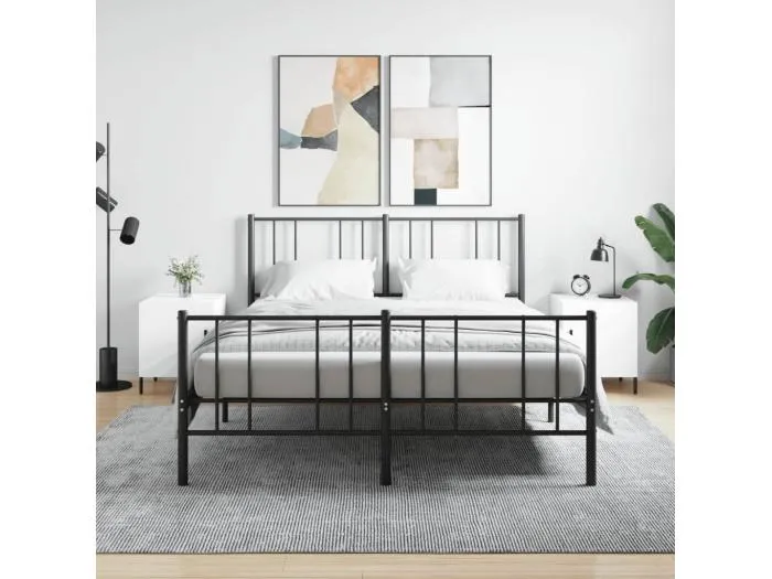 2er-Set Nachttische Nachtschrank Hochglanz-Weiß 40x40x50 cm Holzwerkstoff -RN20389