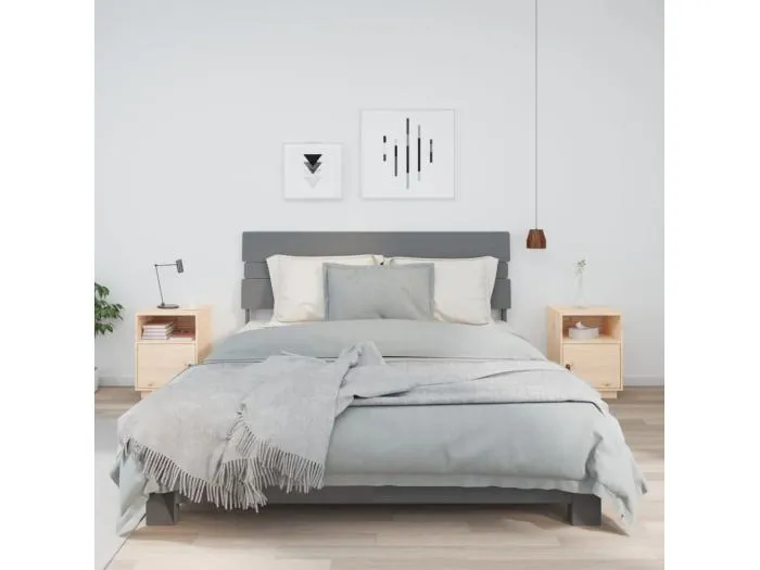 2er-Set Nachttische Nachtschrank 40x34x55 cm Massivholz Kiefer -RN98967