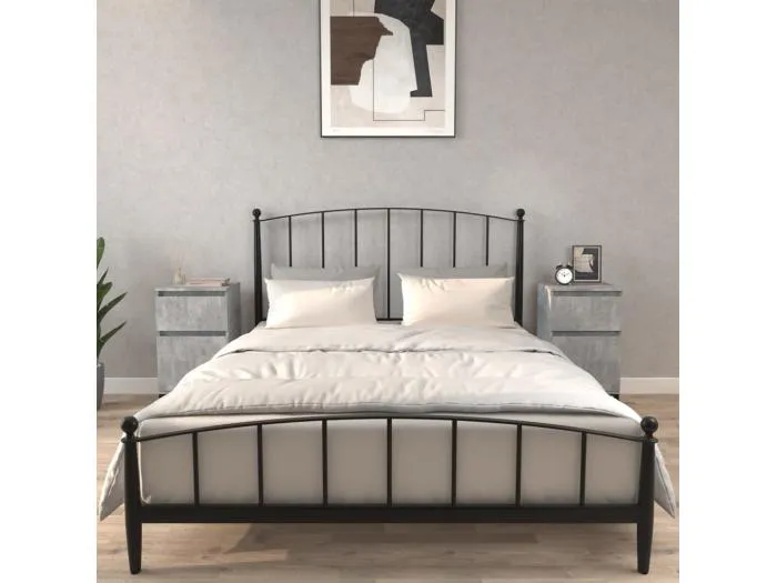 2er-Set Nachttische Nachtschrank Betongrau 40x35x70 cm -RN79654