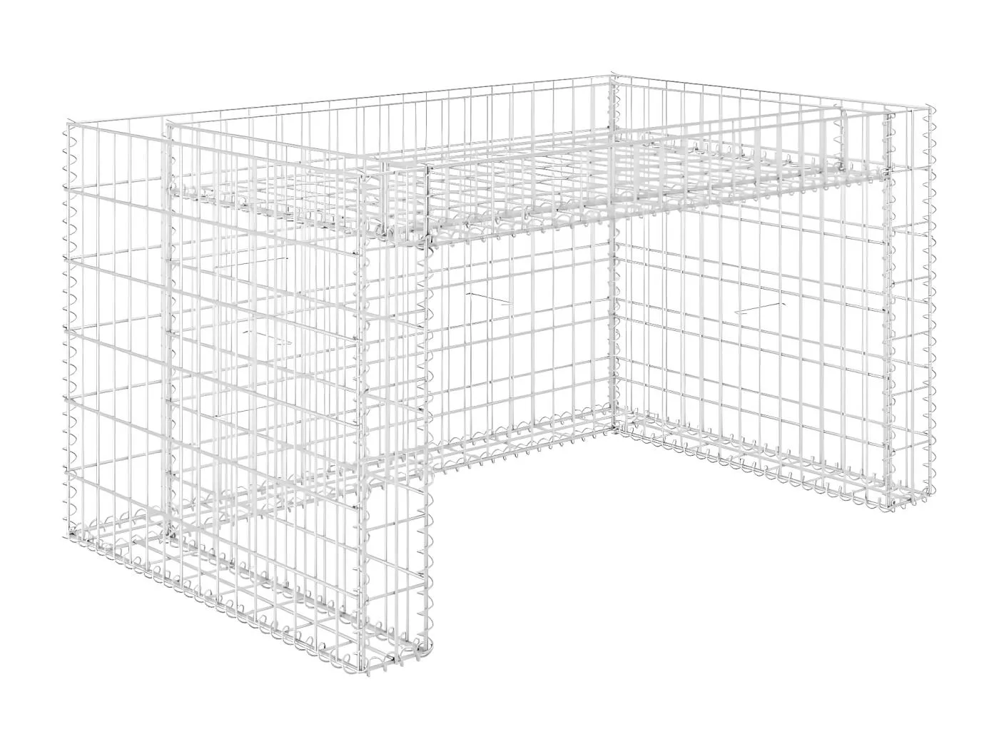 Garden Furniture -  Rasenmäher-Garage mit Hochbeet 110x80x60 cm Stahldraht