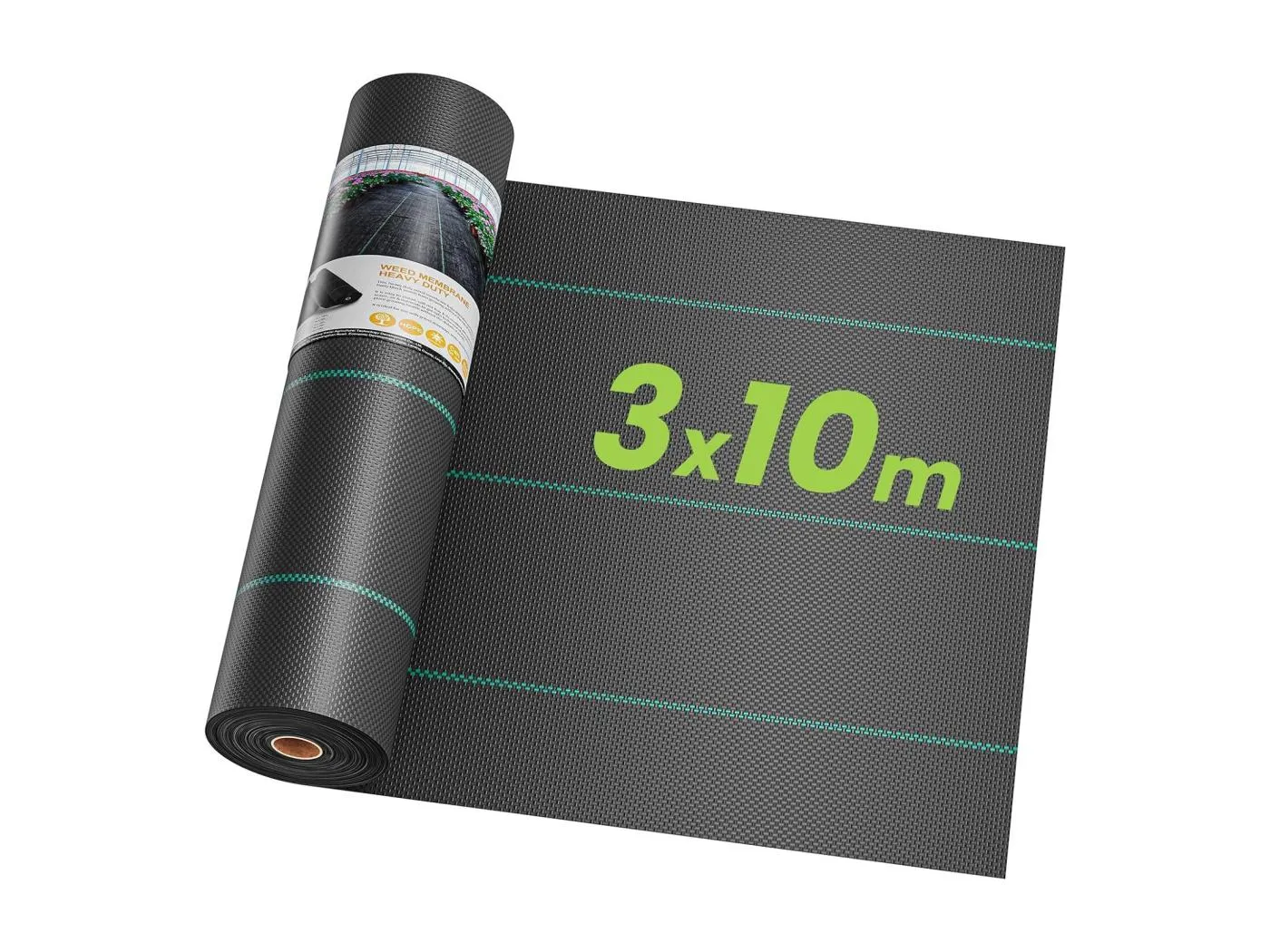 3x10m Kräuter -Anti -Bad -Leinwand zur Verwendung in Terrassen, Gärten, Blumenbeeten, Landschaftsbau