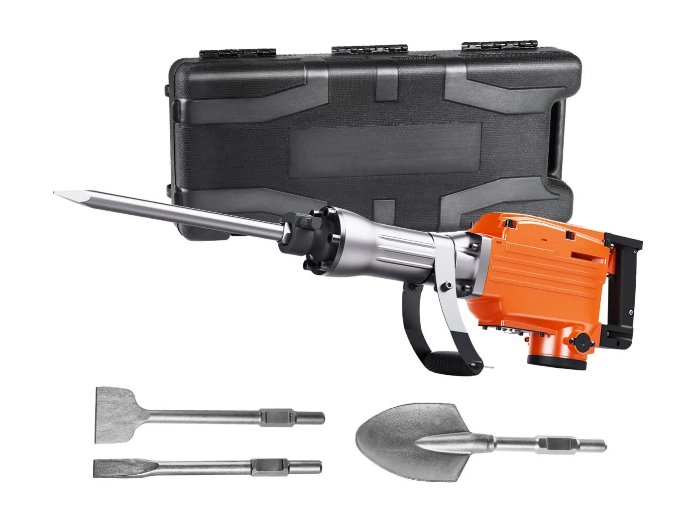 Abbruchhammer SucceBuy 2200 W Elektrischer Abbruchhammer, Betonbrecher mit 4 Meißeln