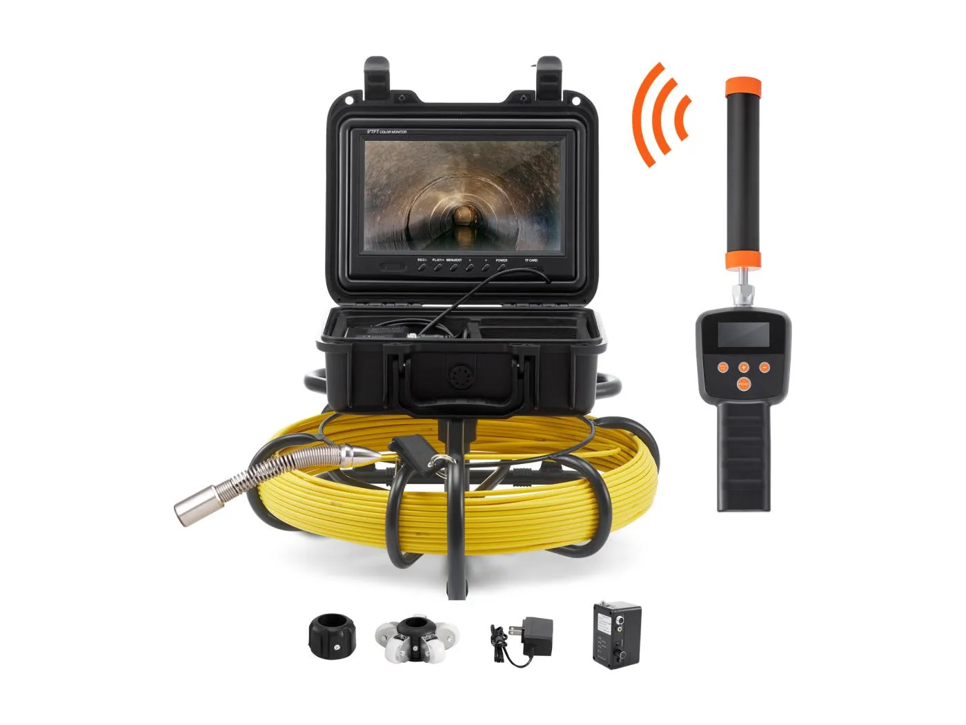 9-Zoll-Kanalisationskamera SucceBuy mit 512hz Sonde, 720p-Bildschirm, 165 Fuß Kabel