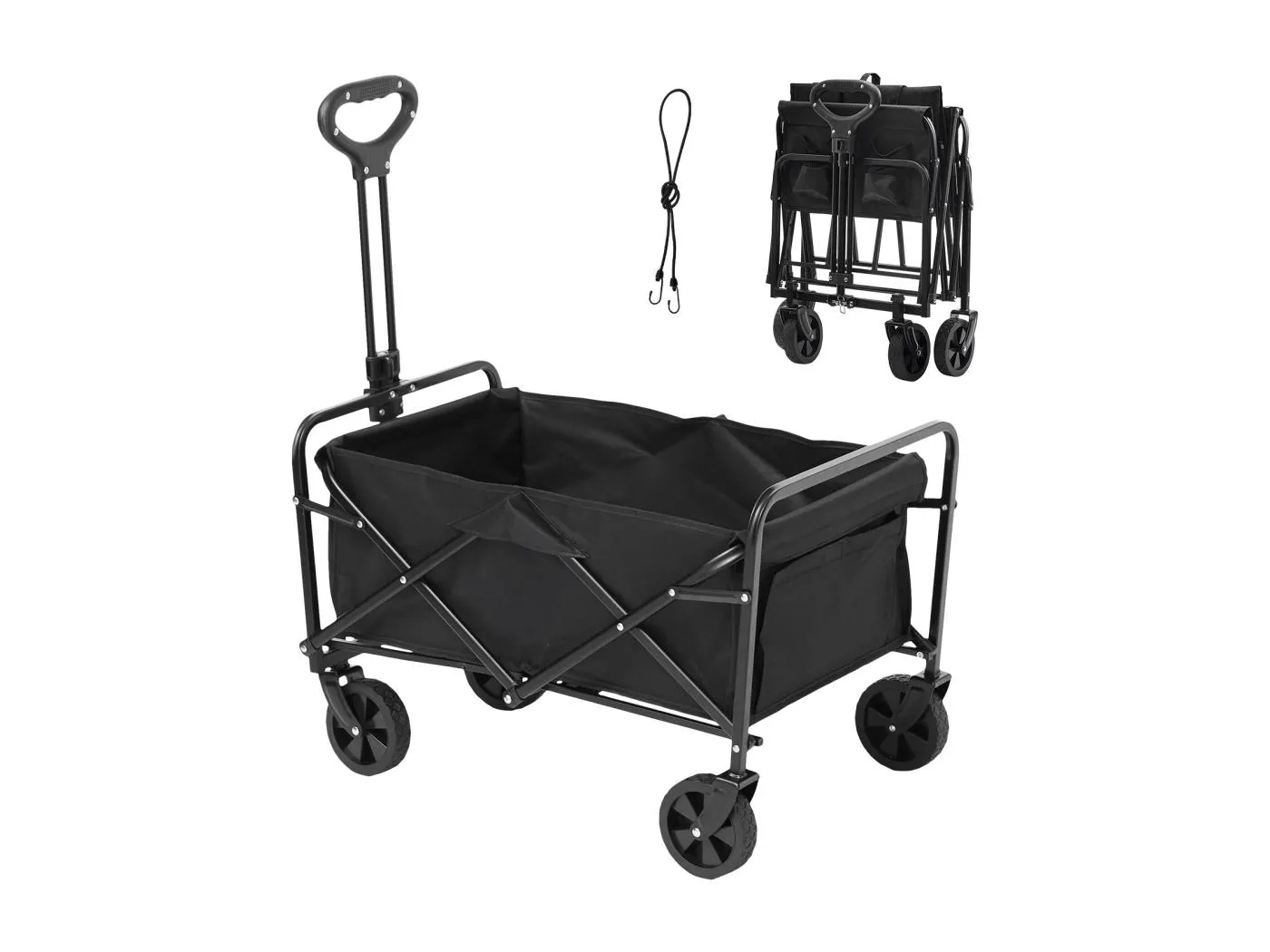2 cu ft Faltbarer und Zusammenklappbarer Strandwagen SucceBuy mit 220 lb Tragkraft