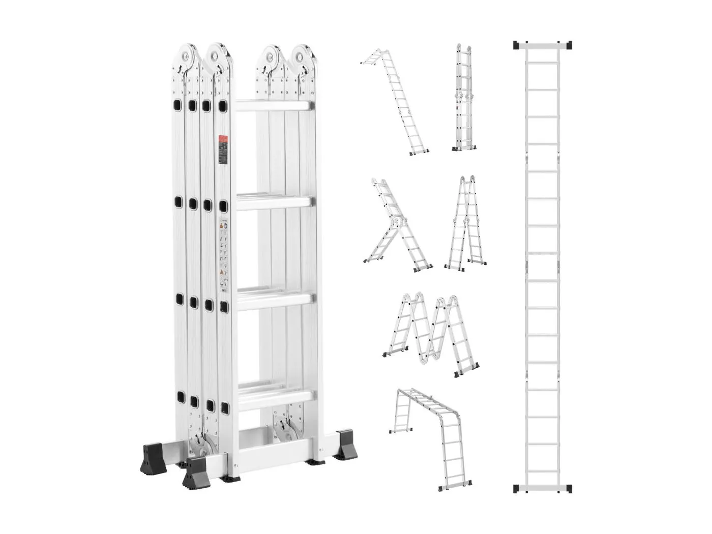 Vielseitige Klappleiter SucceBuy 7 in 1, 4 Stufen, Höhe 4,6 m