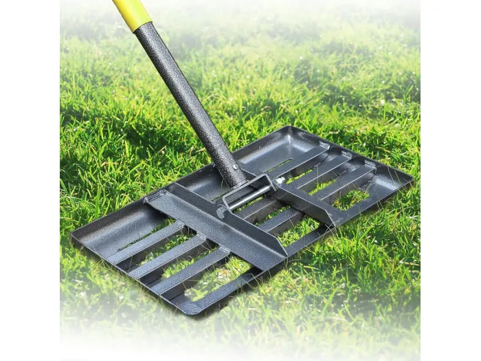 Metall-Rasenebnenharke mit Griff, für Golf, Garten, Oberfläche - 75x25x200cm