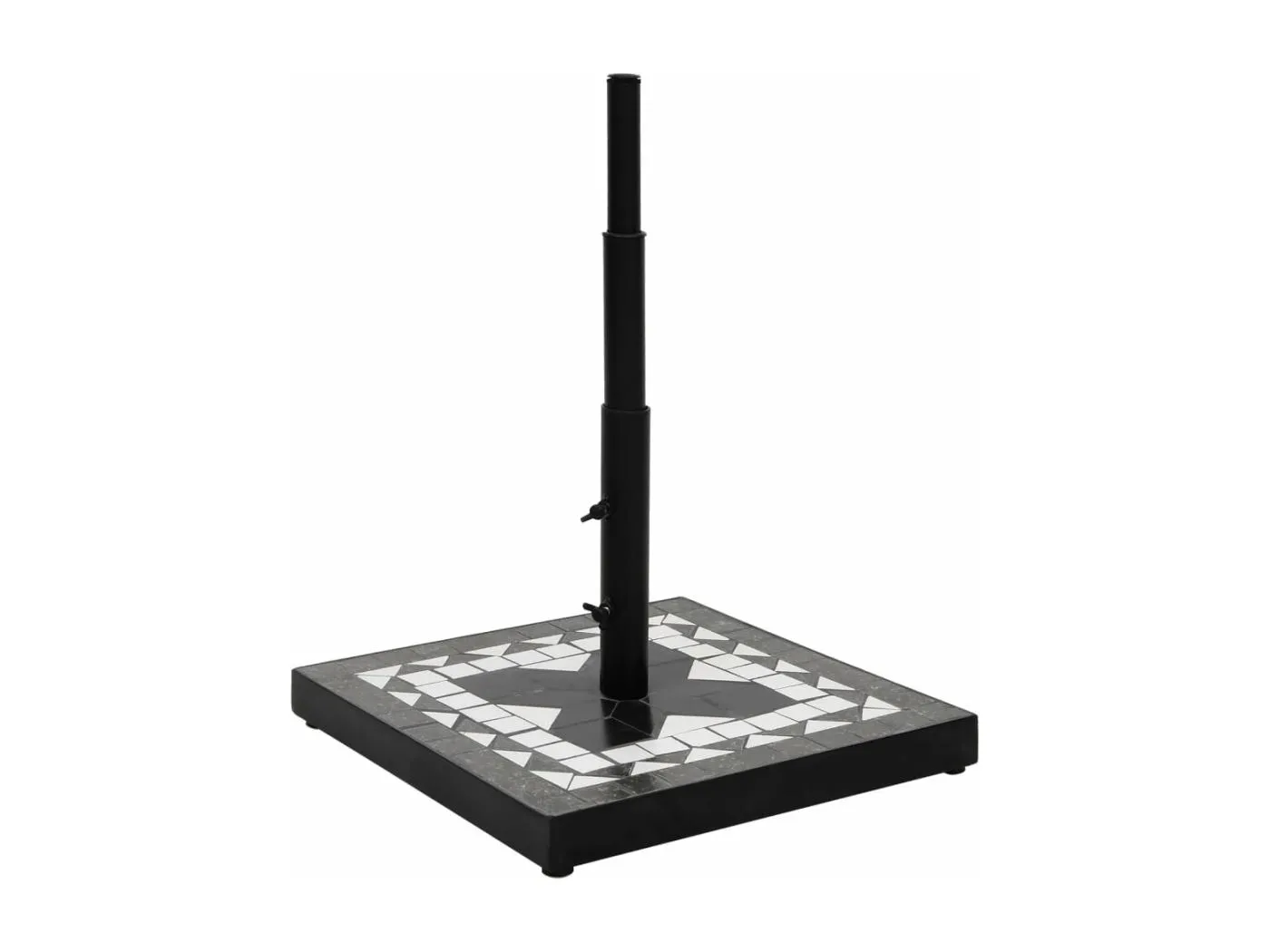 Zoey  Sonnenscrmständer Schwarz und Weiß Quadratisch 12 kg