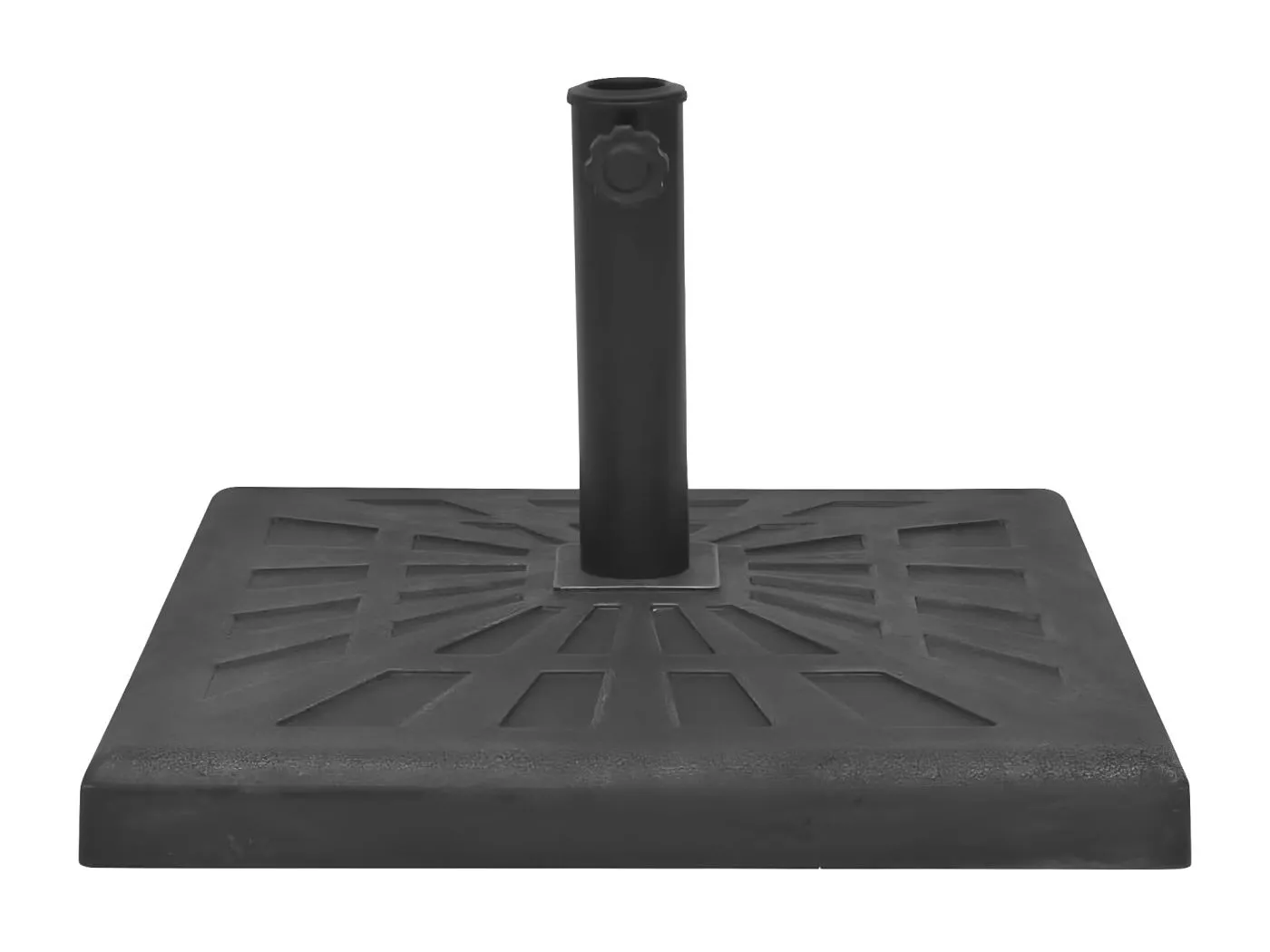 Gudrid  Sonnenscrmständer Harz Quadratisch Schwarz 19 kg