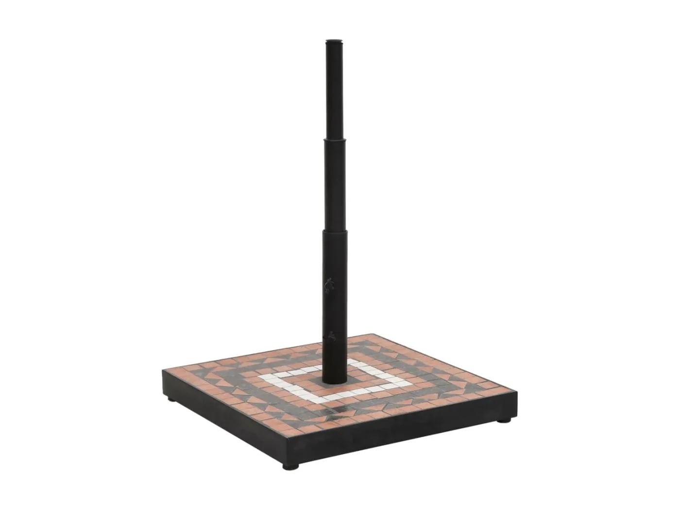 Zoey  Sonnenscrmständer Terrakotta und Weiß Quadratisch 12 kg