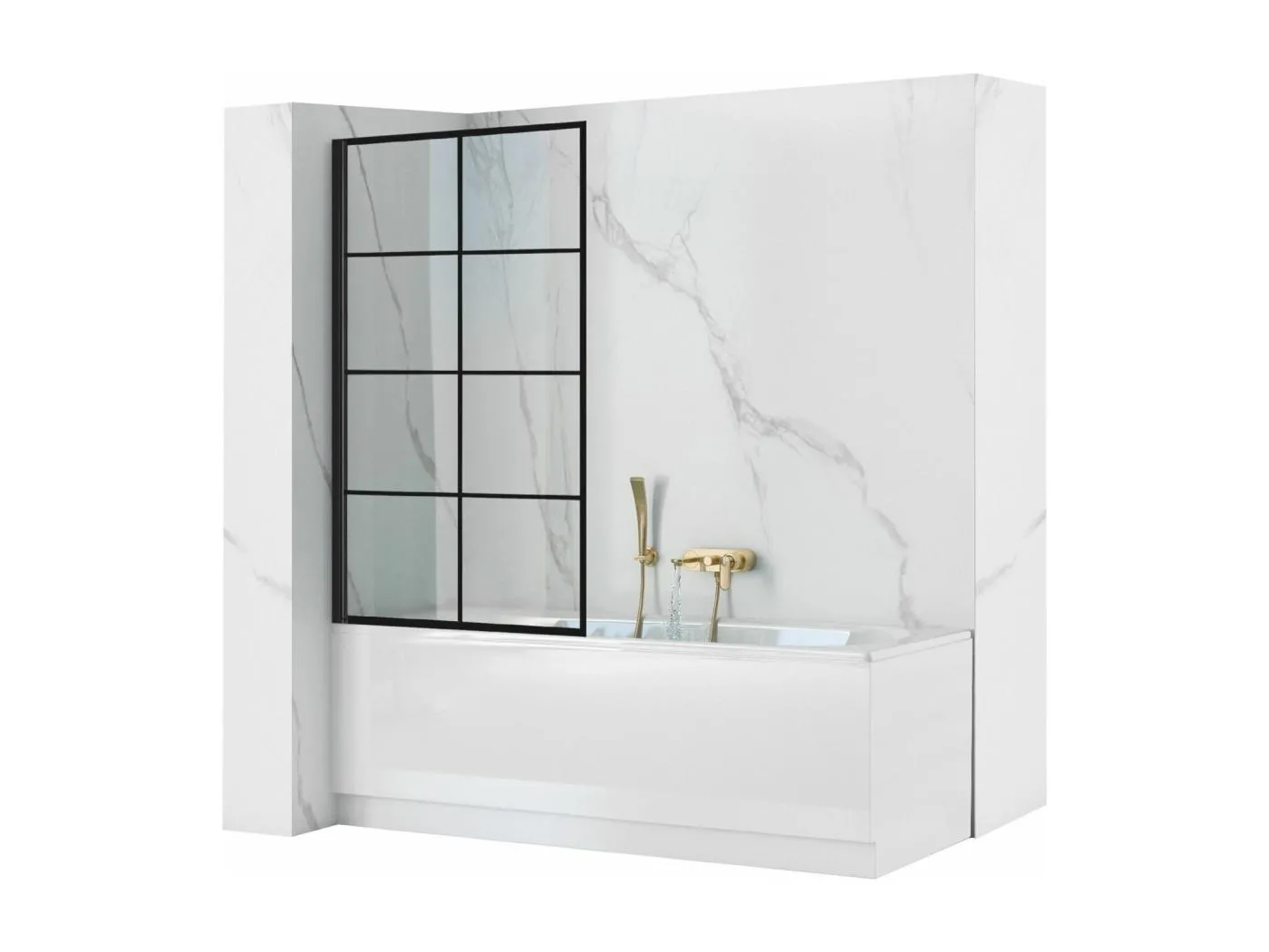 Badewanneaufsatz Rea Lagos-1 70 Black