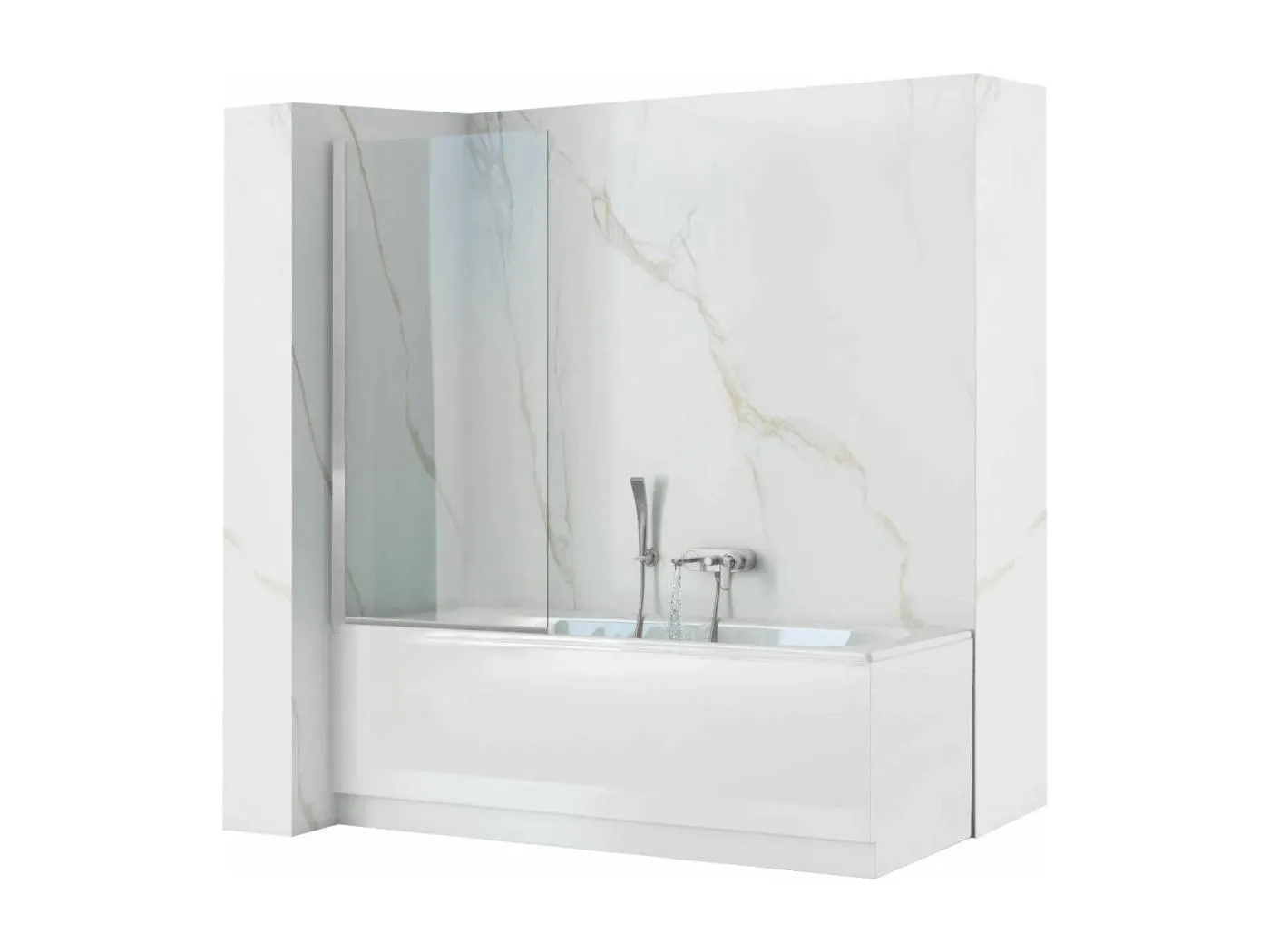 Badewanneaufsatz Rea Lagos 70 Chrome