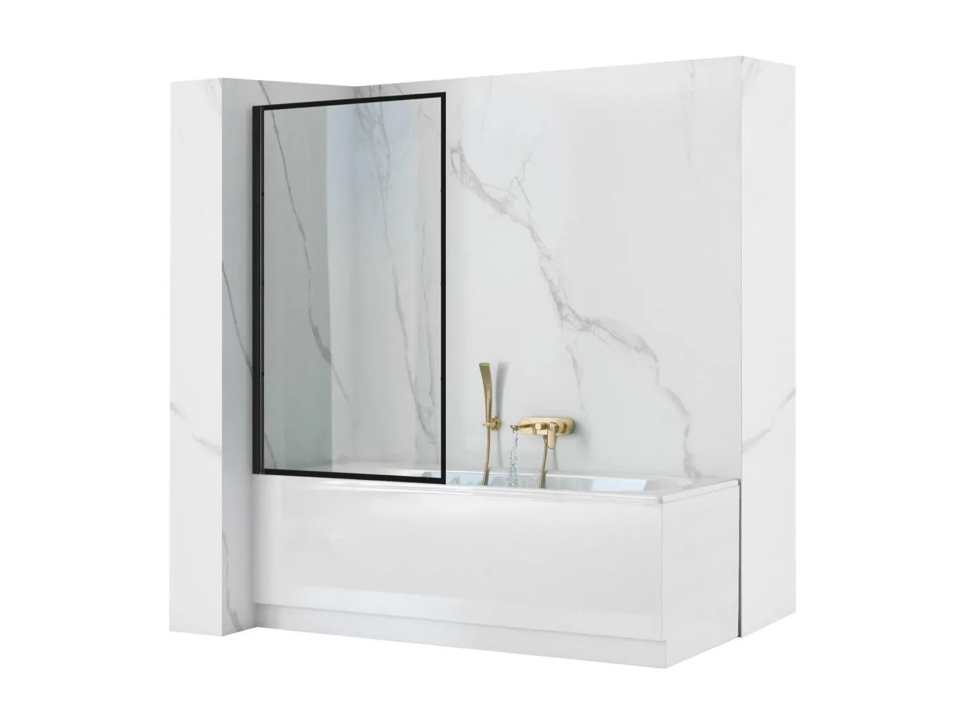 Badewanneaufsatz Rea Lagos 70 Black