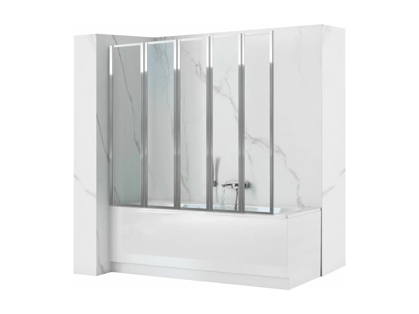 Badewanneaufsatz Rea Idea 120 Chrome