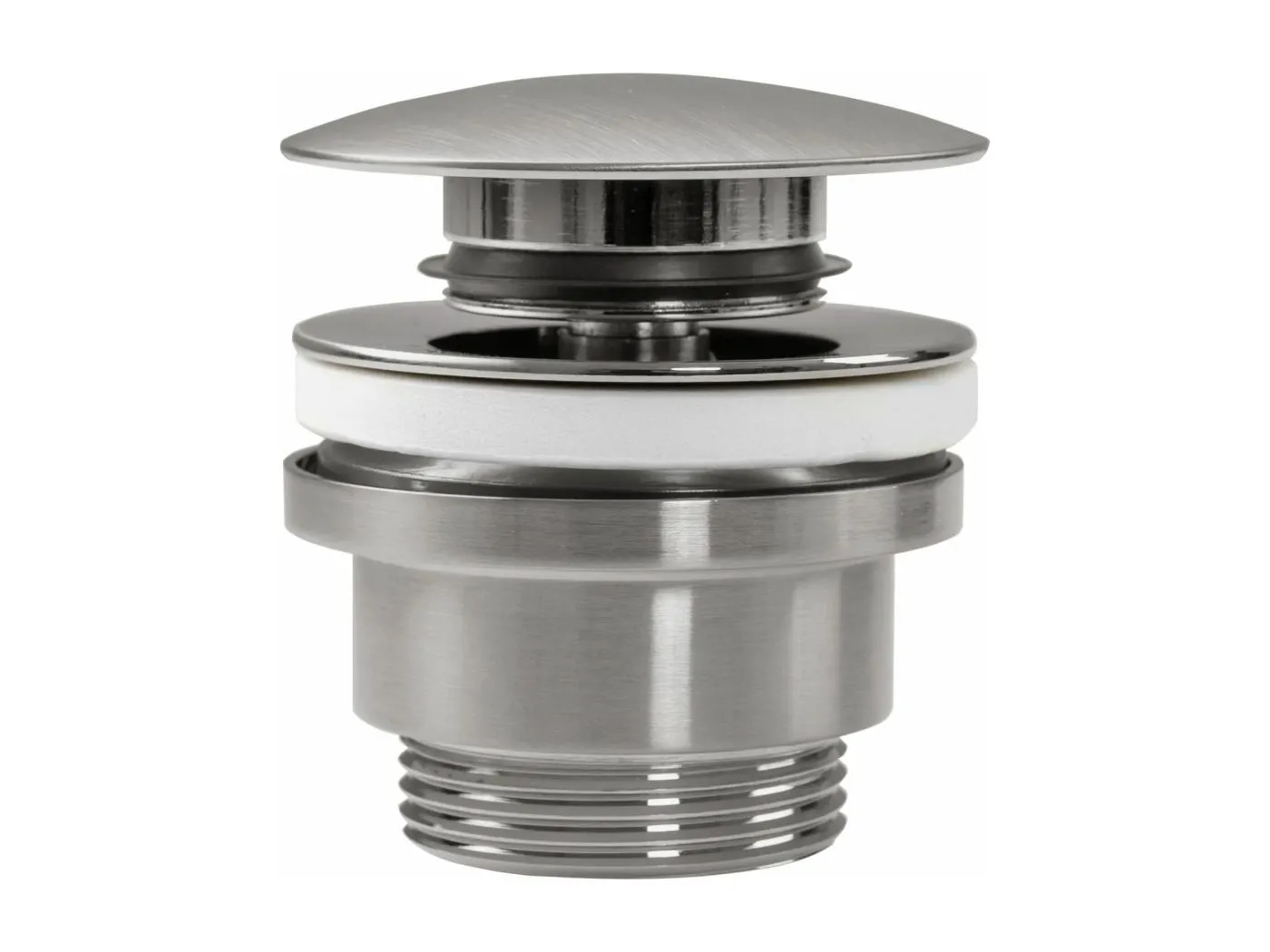 Waschbeckenstöpsel Universal Click-Clack Rea Brush Nickel