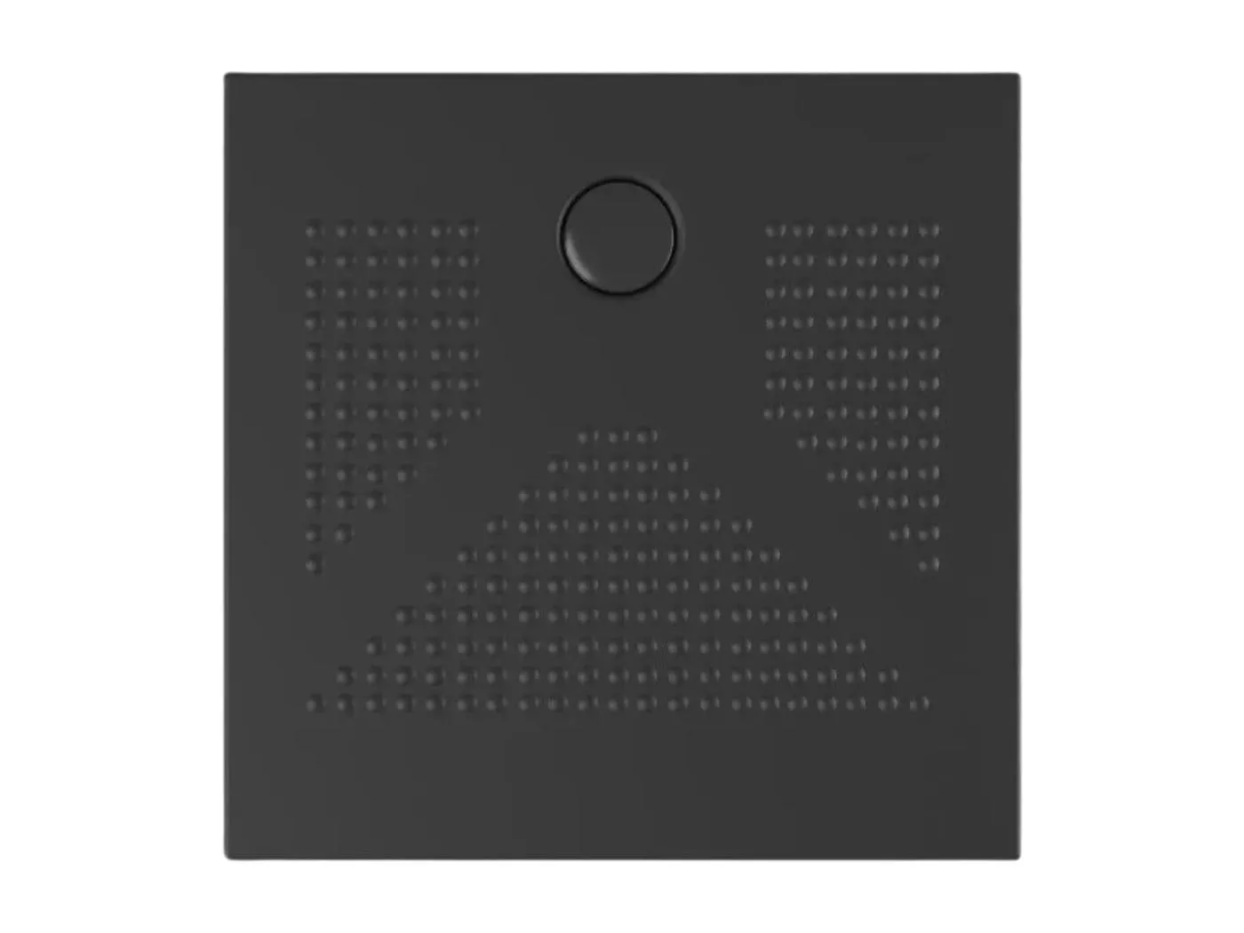 "Denver" quadratische mattschwarze Duschwanne aus dünner, rutschfester Keramik 80x80h cm