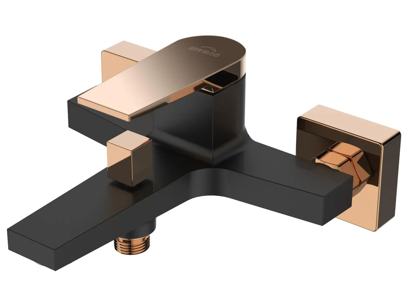 Badewannenarmatur Schwarz Gold Wandarmatur Einhebelmischer Midnight